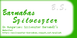 barnabas szilveszter business card